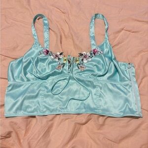 Victoria's Secret Satin faux corset top